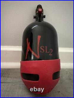 Used Ninja SL2 Carbon Fiber Air Tank With Pro V2 Regulator 68/4500 Black/Red