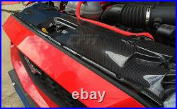 Water Tank Cover Hood Engine Bay Inside For Ford Mustang 2015 up Carbon Fiber