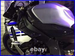 Yamaha R1 2015 To 2019 Carbon Lower Tank Side Panels Twill Gloss Weave Fibre