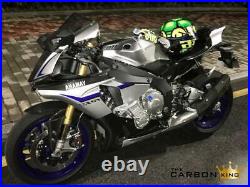 Yamaha R1 2015 To 2019 Carbon Lower Tank Side Panels Twill Gloss Weave Fibre