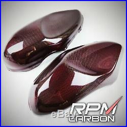 Yamaha XSR900 Carbon Fiber Tank Side Covers Carbon/Red Kevlar RPM Carbon